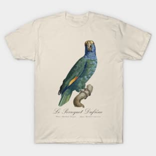 Blue-Cheeked Amazon Parrot or Dufresne Parrot - 19th century Jacques Barraband Illustration T-Shirt
